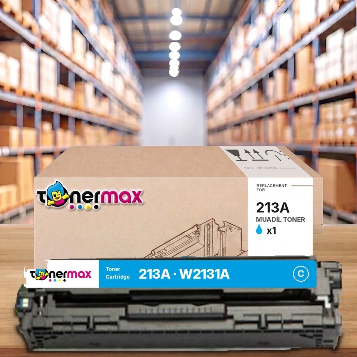 HP 213A W2131A Mavi muadil toner