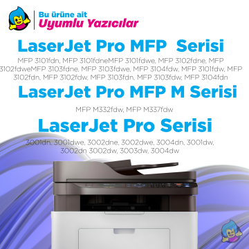 Hp 145A W1450A Muadil Toner - Çipsiz / LaserJet Pro  3001 / 3002 / 3003 / 3004  / MFP 3101 / MFP 3102 /  3103f / MFP 3104fdw