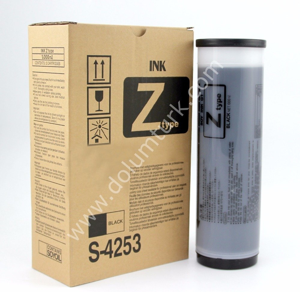 Riso S-4253 Muadil Mürekkep RZ200-RZ230-RZ300-RZ370-RZ570-MZ770-EZ220-EZ390-EZ570 Adet Fiyatıdır