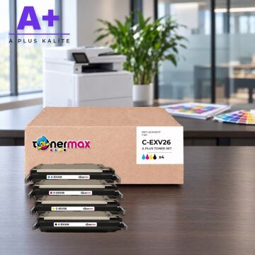 Canon C-EXV26 CMYK Muadil Toner Seti A Plus / IR-C1021i / C1021iF / C1028i / C1028iF / C1021