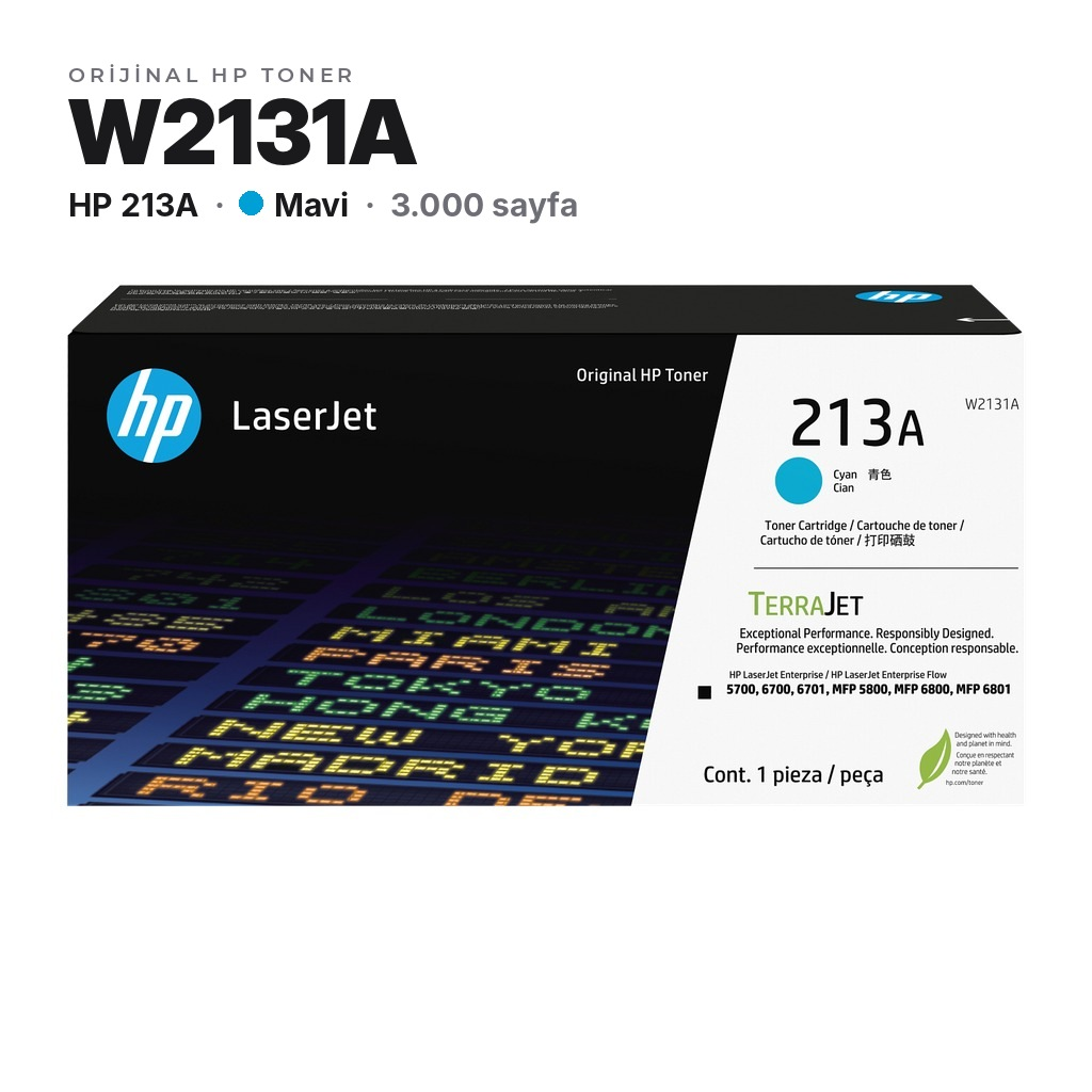 TonerMAX® HP 213A Mavi Orijinal Toner