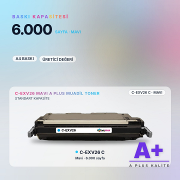Canon C-EXV26 Mavi Muadil Toner A Plus / IR-C1021i / C1021iF / C1028i / C1028iF / C1021