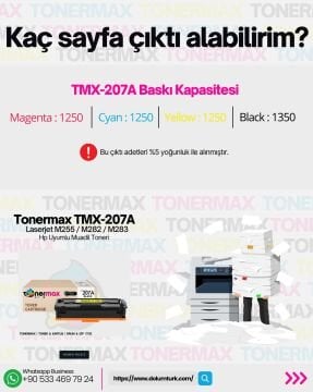 Hp 207A W2213A Kırmızı Muadil Toner - Çipsiz/ Laserjet M255 / M282 / M283