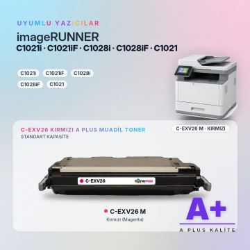 Canon C-EXV26 Kırmızı Muadil Toner A Plus / IR-C1021i / C1021iF / C1028i / C1028iF / C1021