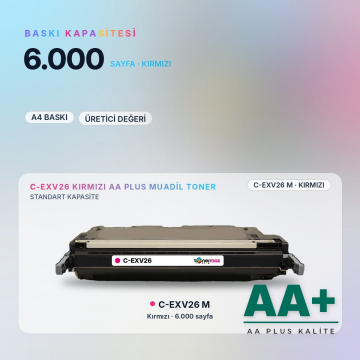 Canon C-EXV26 Kırmızı Muadil Toner AA Plus / IR-C1021i / C1021iF / C1028i / C1028iF / C1021