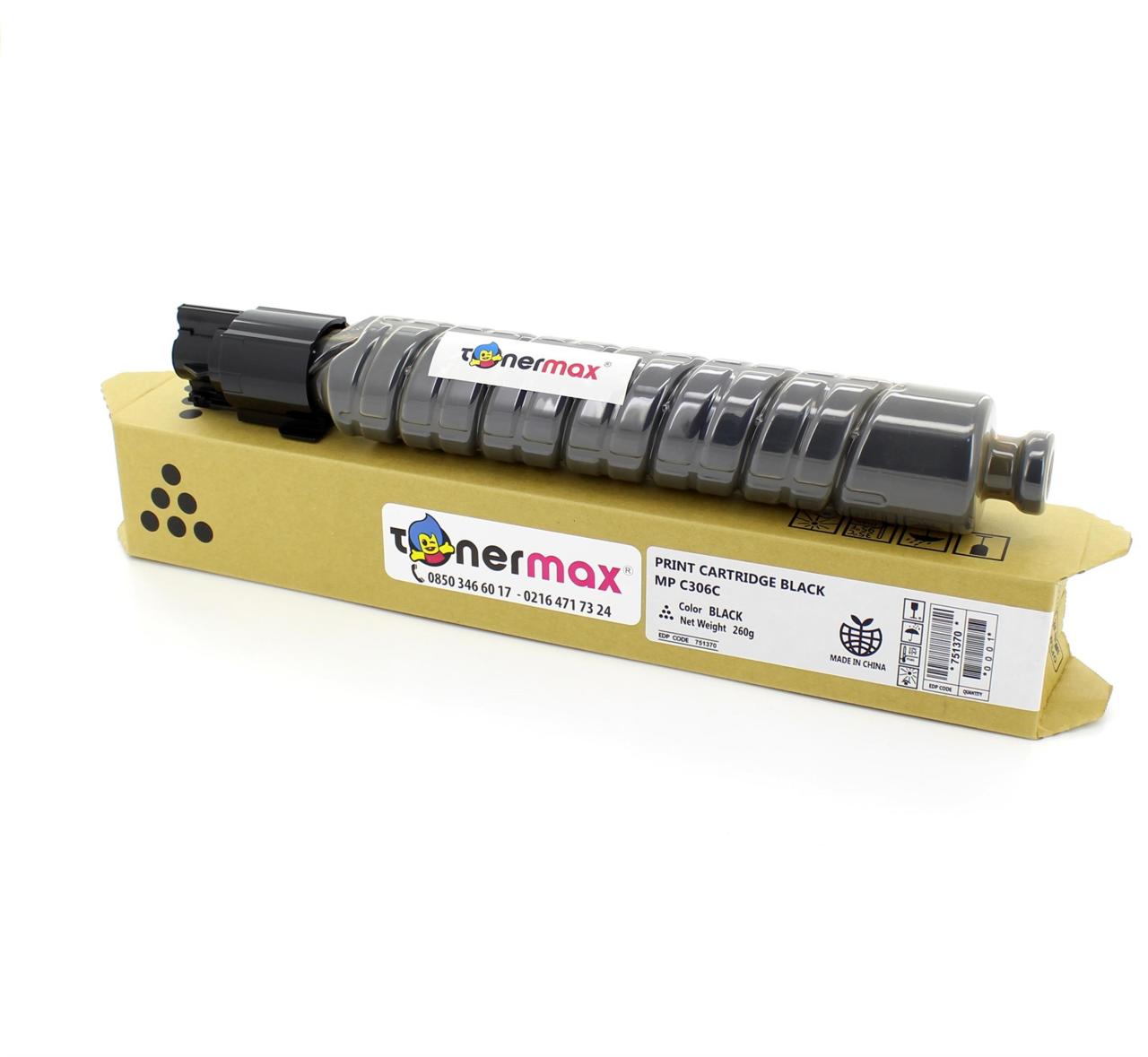 Ricoh 842095 / MPC306 / MP-C307 / MP-C406 / MP-C407 Siyah Muadil Toner