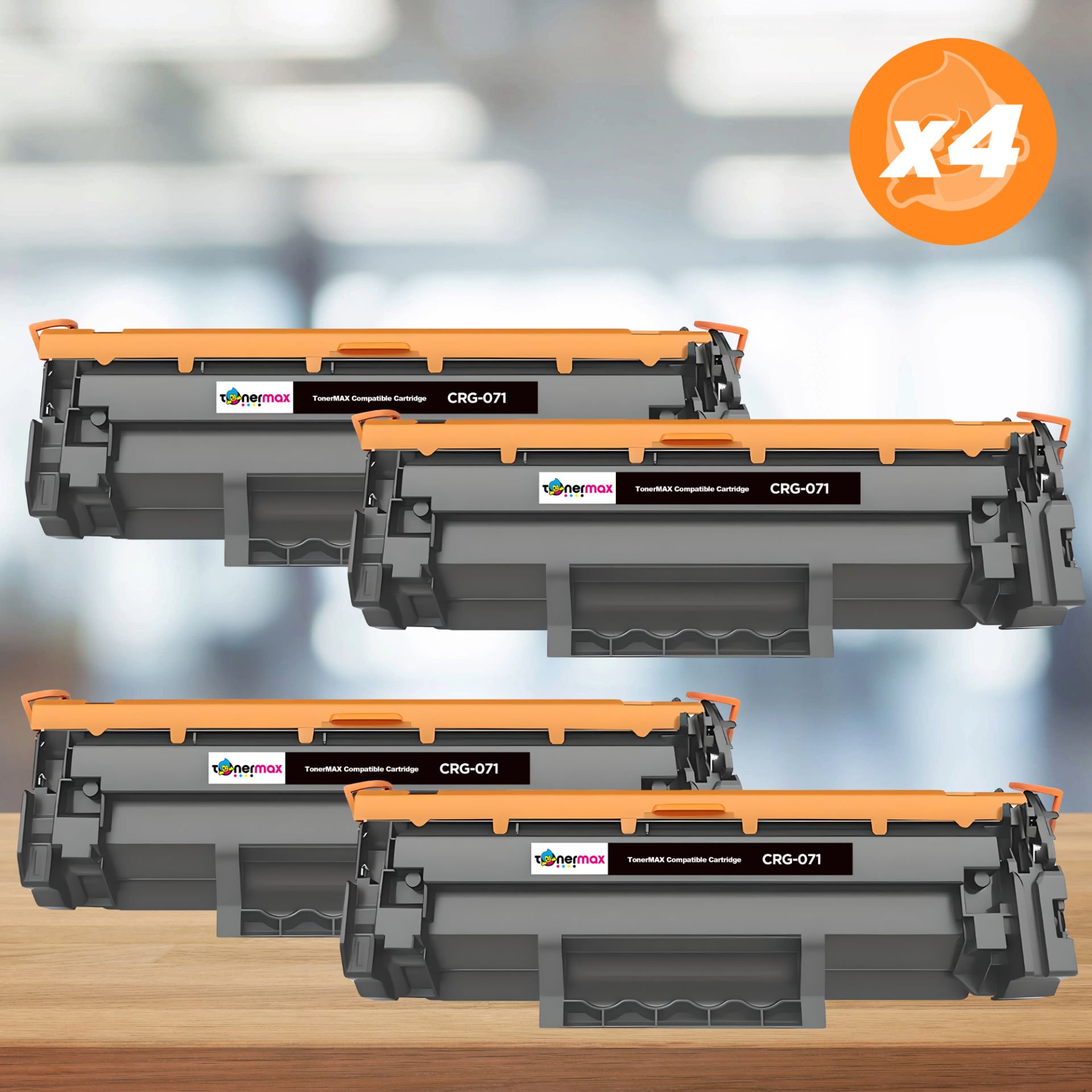 Canon CRG-071 Muadil Toner - Çipli 4'lü Avantaj Paket / Canon I-Sensys LBP121dn / LBP122dw / MF271dn / MF272dw / MF273dw / MF274dw / MF275dw