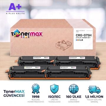 Canon CRG-075H CMYK Muadil Toner Seti A Plus / LBP646Cdw / LBP647Cdw / MF664Cdw / MF667Cdw