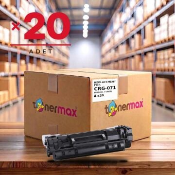 Canon CRG-071 Muadil Toner - Çipli 20'li Avantaj Paket 1 Koli / Canon I-Sensys LBP121dn / LBP122dw / MF271dn / MF272dw / MF273dw / MF274dw / MF275dw