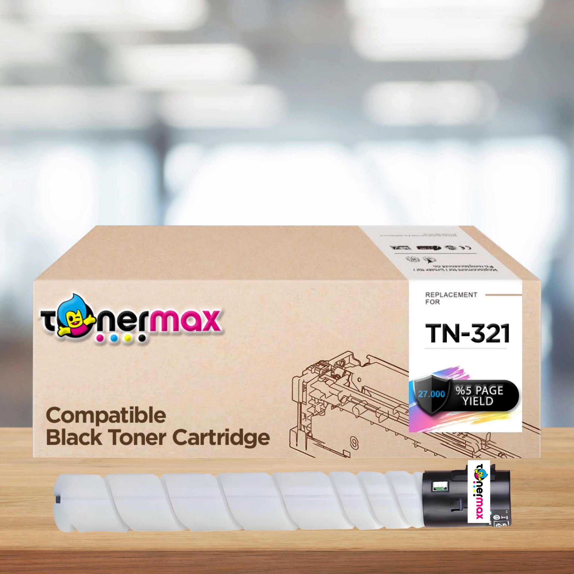 Konica Minolta TN-321 Siyah Muadil Toneri / Bizhub C224 / C284 / C364 A33K130