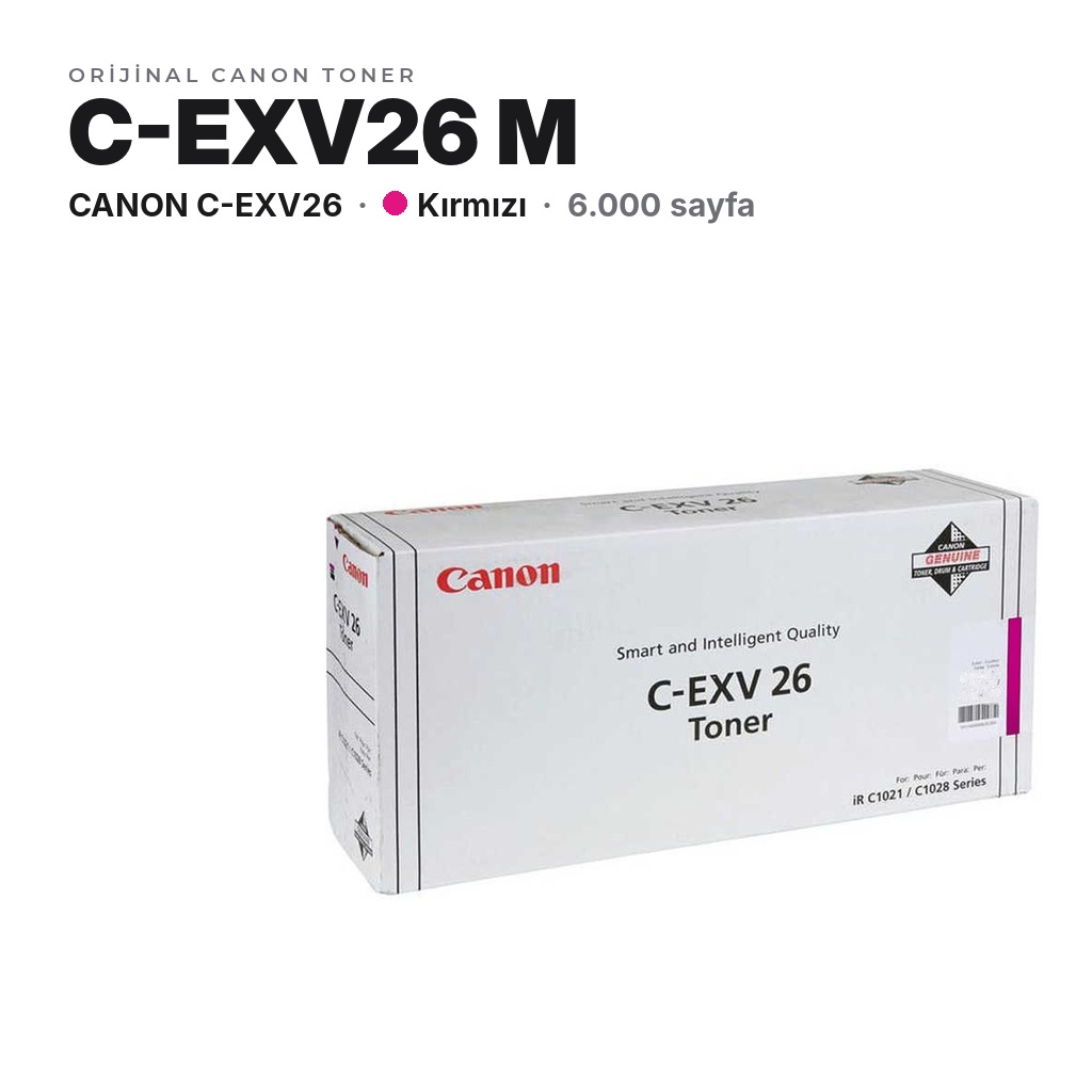Canon C-EXV26 M Kırmızı orijinal toner
