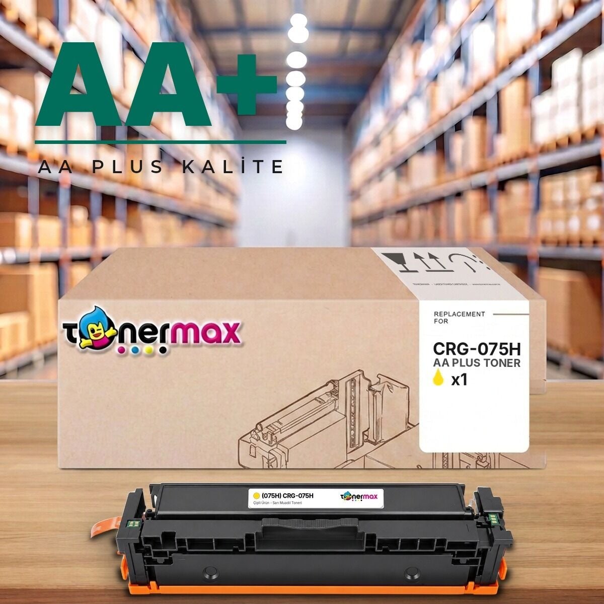TonerMAX® CRG-075H Sarı Muadil Toner — AA Plus