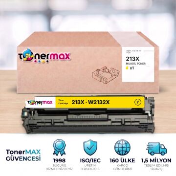 Hp 213X W2132X Sarı Muadil Toner - Çipli / Color LaserJet Enterprise 5700 / 6700 / MFP 5800 / 6800