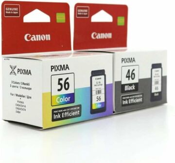 Canon PG-46 /CL-56 Pixma E404/E414/E464/E484 Siyah ve Renkli Kartuş Kampanyalı