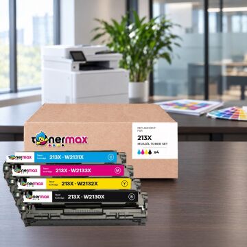 Hp 213X CMYK Muadil Toner Seti - Çipli / Color LaserJet Enterprise 5700 / 6700 / MFP 5800 / 6800 / W2130X / W2131X / W2132X / W2133X