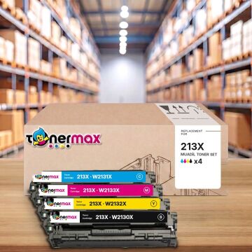 Hp 213X CMYK Muadil Toner Seti - Çipli / Color LaserJet Enterprise 5700 / 6700 / MFP 5800 / 6800 / W2130X / W2131X / W2132X / W2133X