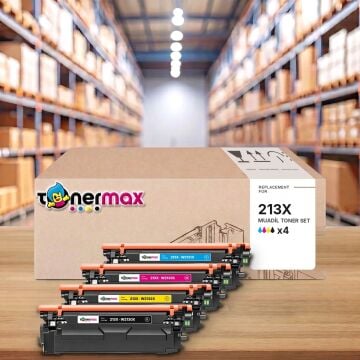 Hp 213X CMYK Muadil Toner Seti - Çipli / Color LaserJet Enterprise 5700 / 6700 / MFP 5800 / 6800 / W2130X / W2131X / W2132X / W2133X