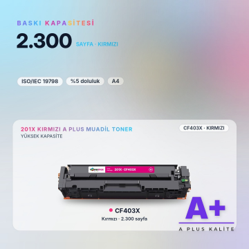 Hp 201X CF403X Kırmızı Muadil Toner A Plus / Color LaserJet Pro M252 / M274 / M277