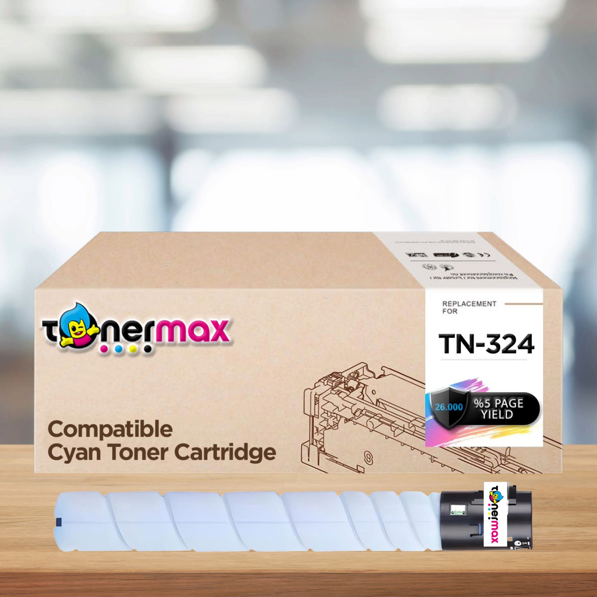 Konica Minolta TN-324 Mavi Muadil Toner/ Bizhub C258 / C308 / C368 A8DA430