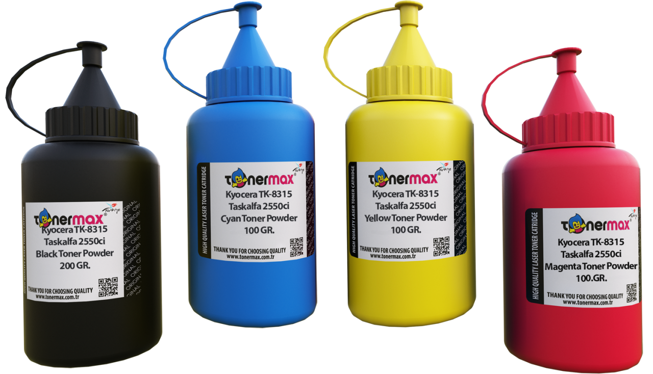 Kyocera TK-8315 Set CMYK Toner Tozu / TaskAlfa 2550ci