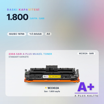 Hp 230A W2302A Sarı Muadil Toner A Plus / Color LaserJet Pro 4203 / MFP 4303