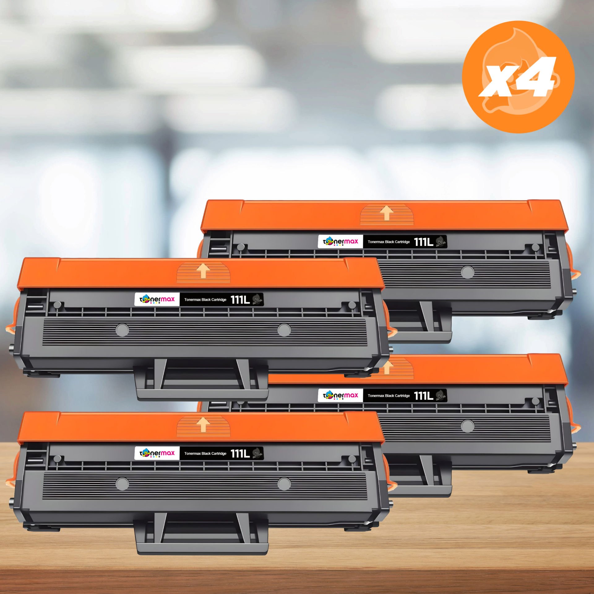 Samsung MLT-D111L Muadil Toner 4'lü Paket / Xpress M2020 / M2022 / M2070 Yüksek Kapasiteli