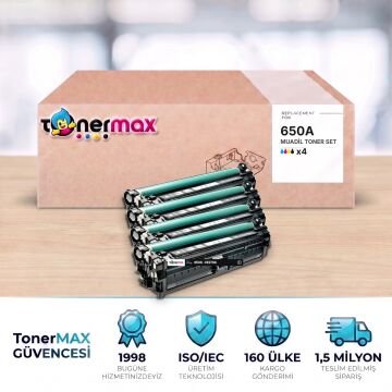 HP 650A / CE270A Muadil Toner Set /  CP5520 / CP5525