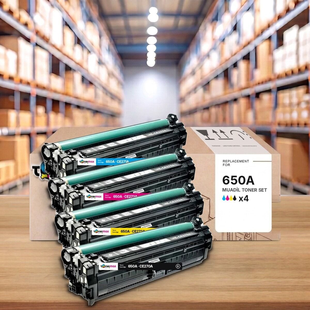 TonerMAX® 650A CMYK Muadil Toner Takımı