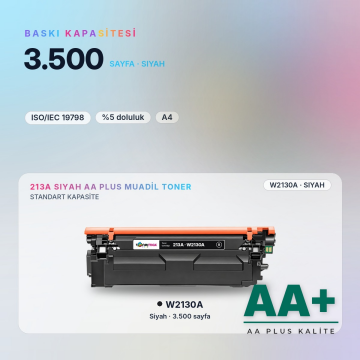 Hp 213A W2130A Siyah Muadil Toner AA Plus / Color LaserJet Enterprise 5700 / 6700 / MFP 5800 / 6800