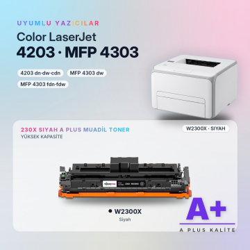 Hp 230X W2300X Siyah Muadil Toner A Plus / Color LaserJet Pro 4203 / MFP 4303