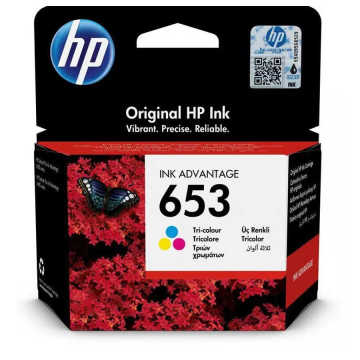 Hp 653 3YM74AE Renkli Orjinal Kartuş / Hp Deskjet 6075 / 6475