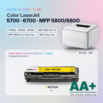 Hp 213A W2132A Sarı Muadil Toner AA Plus / Color LaserJet Enterprise 5700 / 6700 / MFP 5800 / 6800