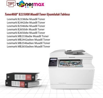 Lexmark B2338 B235000 Muadil Toner / B2338dw / B2442dw / B2546dw /B2650dn /MB2338adw /MB2442adwe /MB2546adwe /MB2650adwe