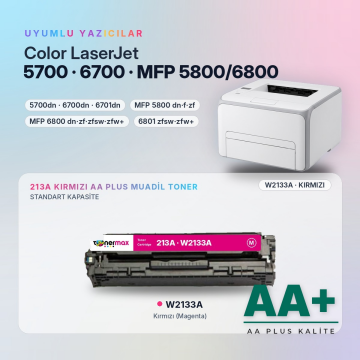 Hp 213A W2133A Kırmızı Muadil Toner AA Plus / Color LaserJet Enterprise 5700 / 6700 / MFP 5800 / 6800