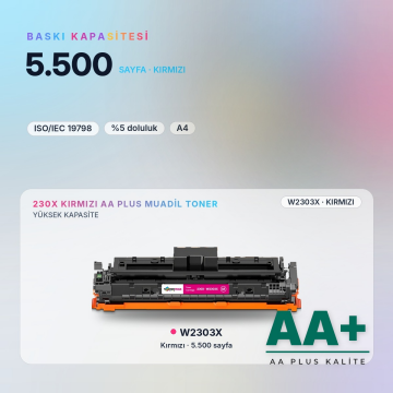 Hp 230X W2303X Kırmızı Muadil Toner AA Plus / Color LaserJet Pro 4203 / MFP 4303