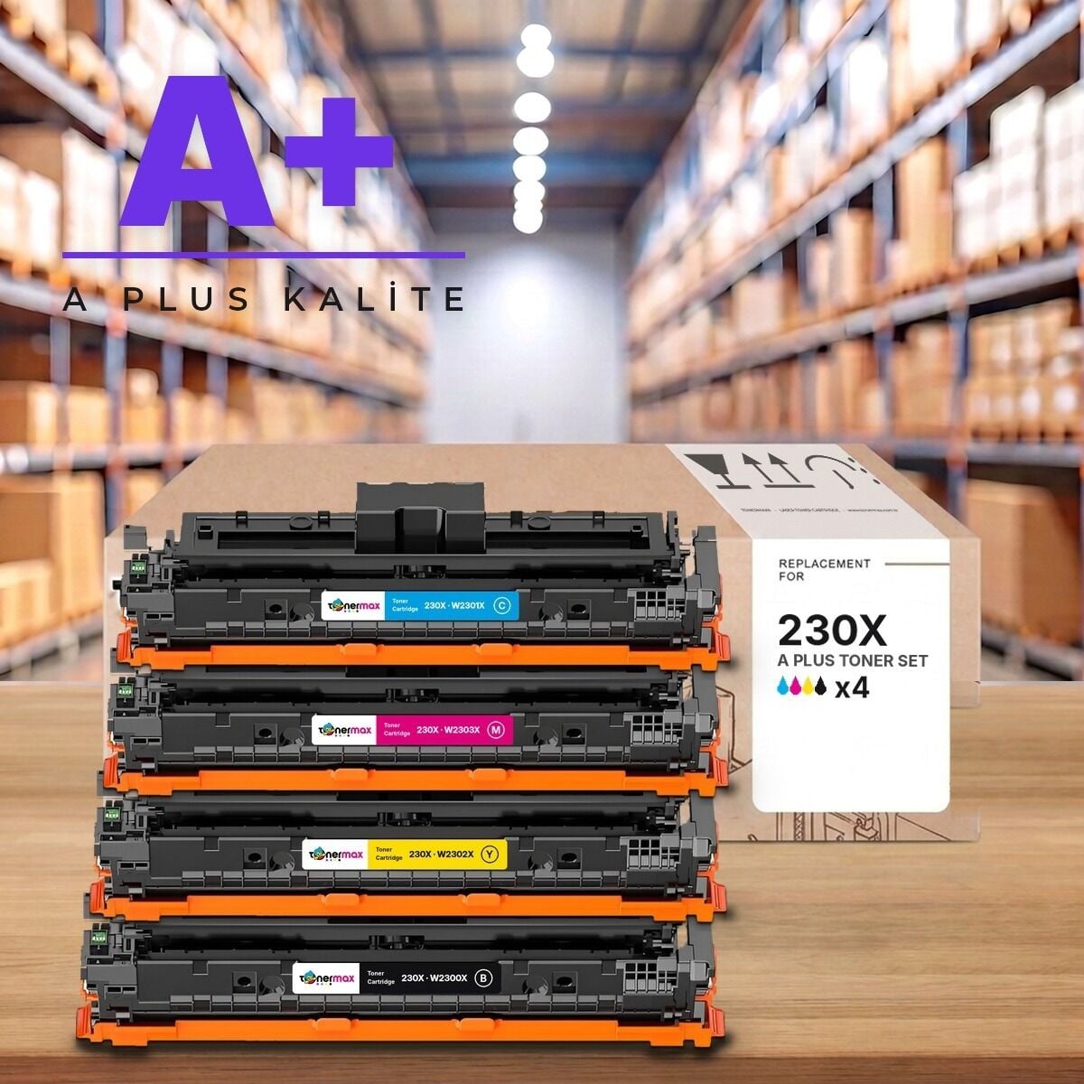 TonerMAX® 230X CMYK Muadil Toner Takımı