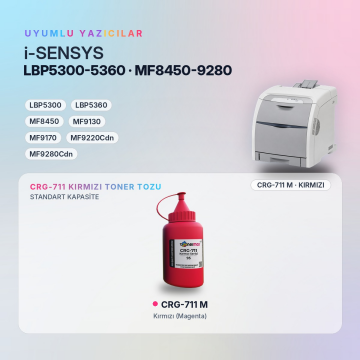 Canon CRG-711 Toner Tozu Kırmızı 95GR / LBP5300 / LBP5360 / MF8450 / MF9130 / MF9170 / MF9220Cdn / MF9280Cdn