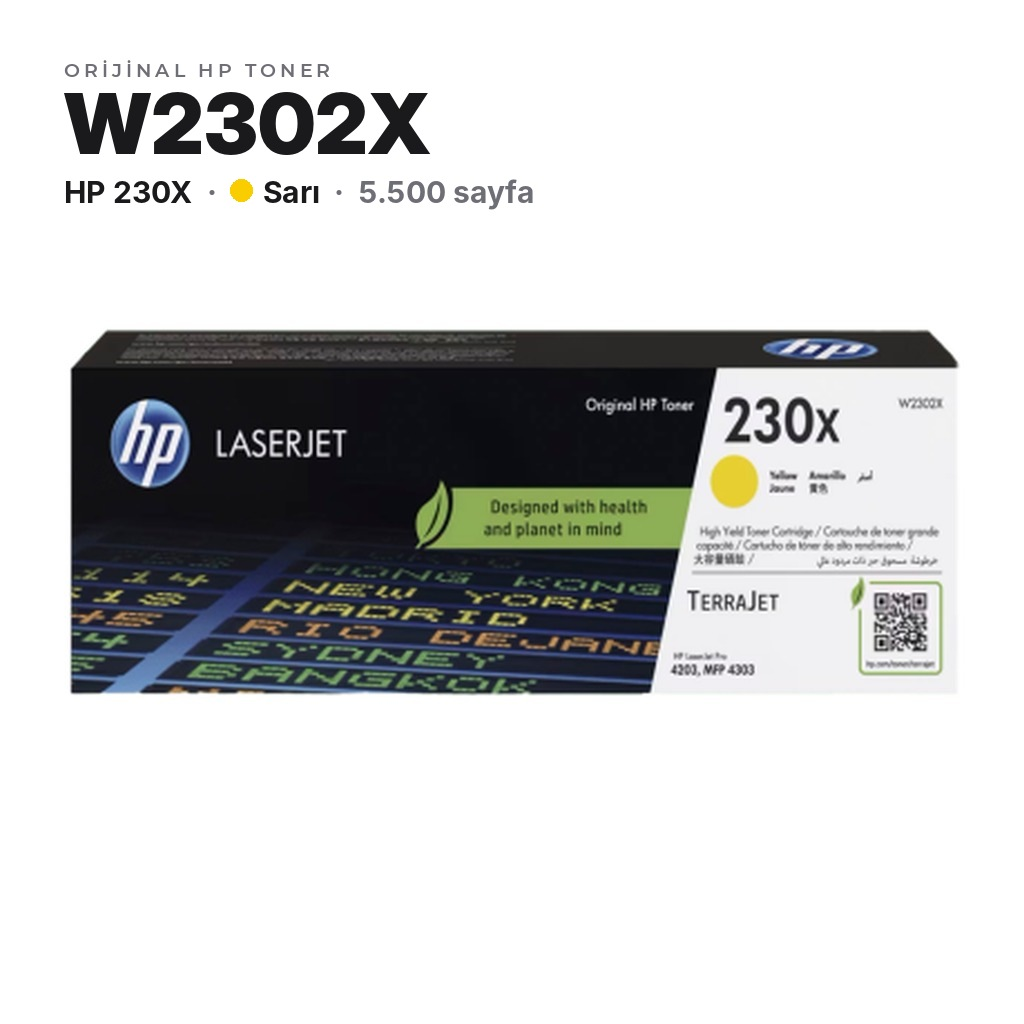 TonerMAX® HP 230X Sarı Orijinal Toner