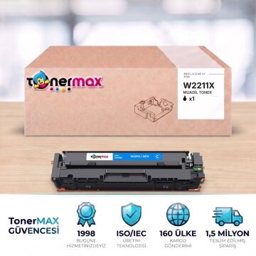 Hp 207X - W2211X Muadil Toner Mavi - Çipli / Hp Color LaserJet Pro M255dw / M255nw /M282nw /M283cdw /M283fdn /M283fdw