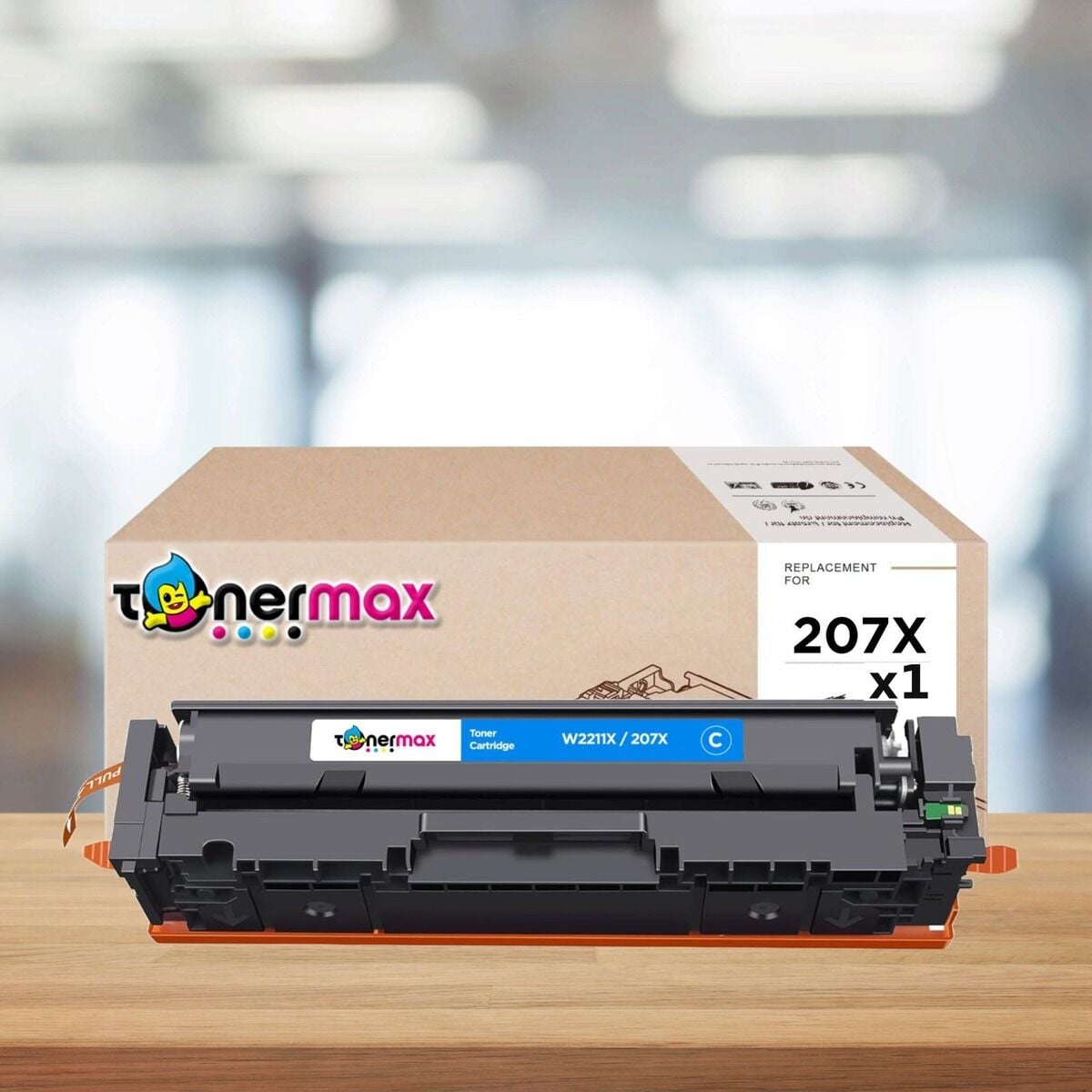 HP 207X W2211X Mavi muadil toner