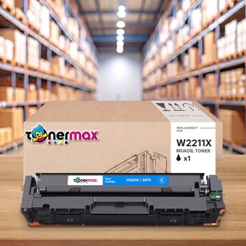 Hp 207X - W2211X Muadil Toner Mavi - Çipli / Hp Color LaserJet Pro M255dw / M255nw /M282nw /M283cdw /M283fdn /M283fdw
