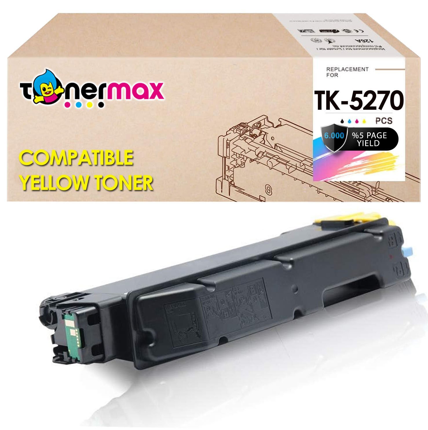 Kyocera TK-5270 Muadil Toner Sarı / Ecosys M6230 / M6630 / P6230
