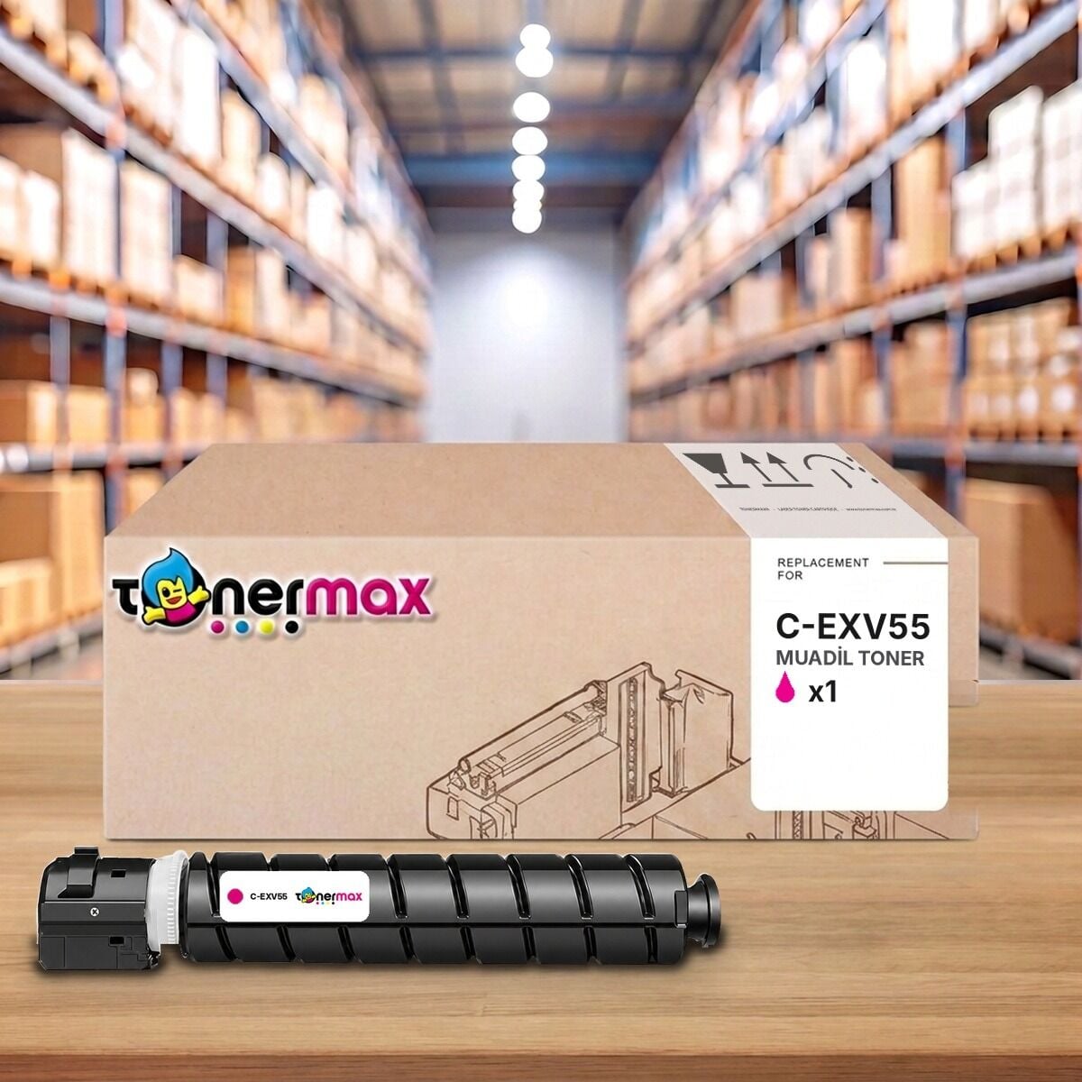 Canon C-EXV55 M Kırmızı muadil toner