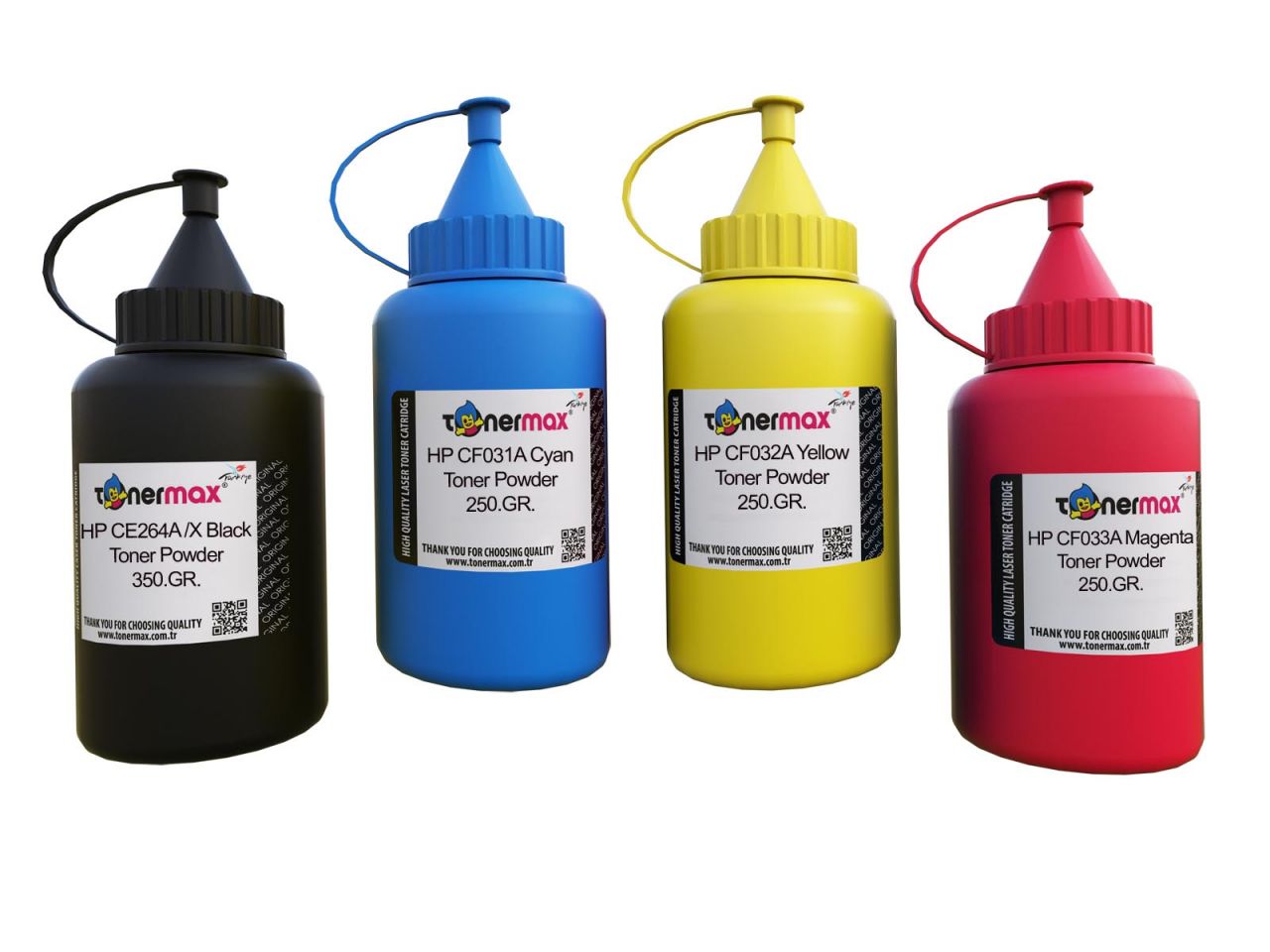 HP CE264X / CF031A / CF032A / CF033A CM4540 CMYK Set Toner Tozu