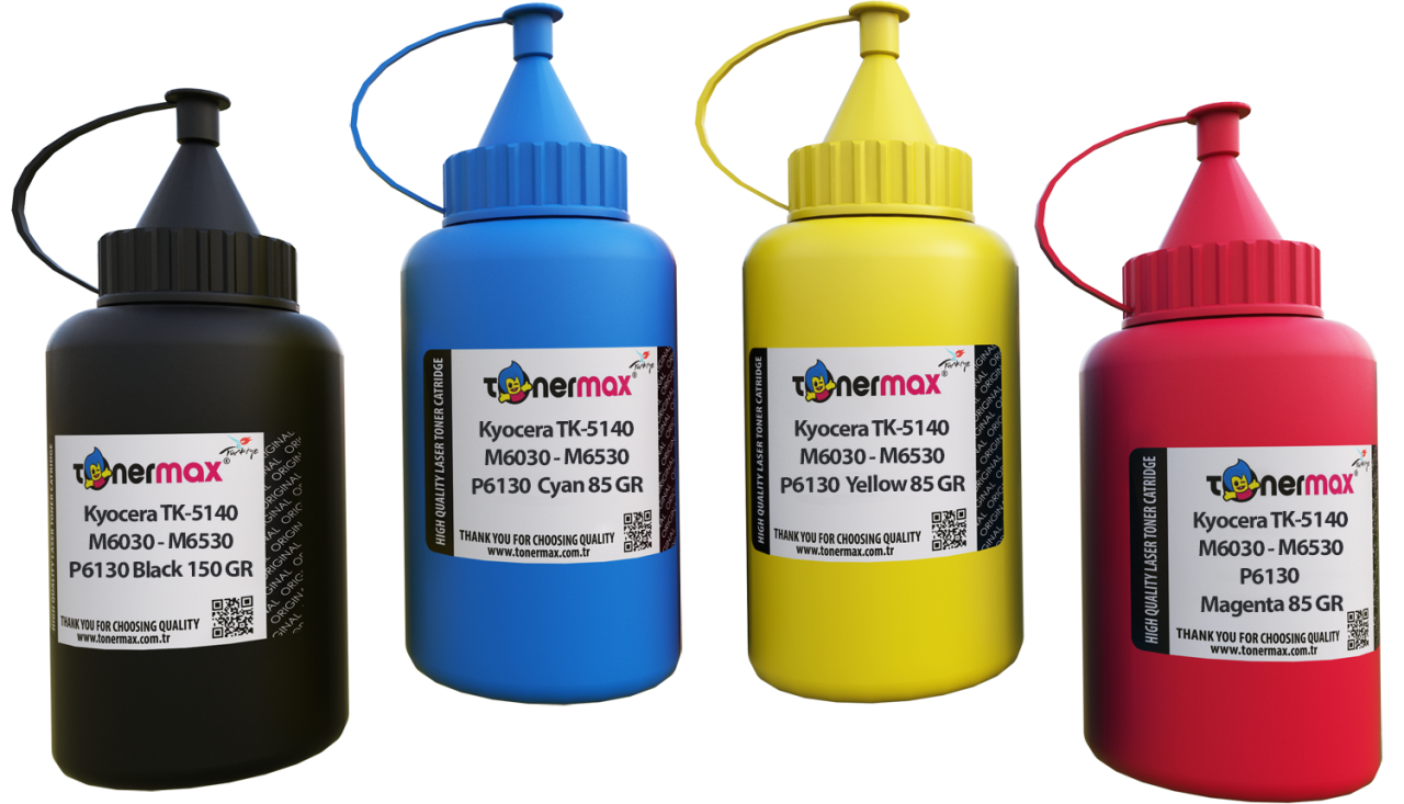 Kyocera TK-5140 Set CMYK Toner Tozu / M6030 / M6530 / P6130