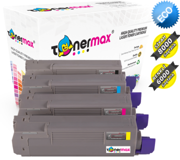 Oki C612 / C612n / C612dn Muadil Toner Set