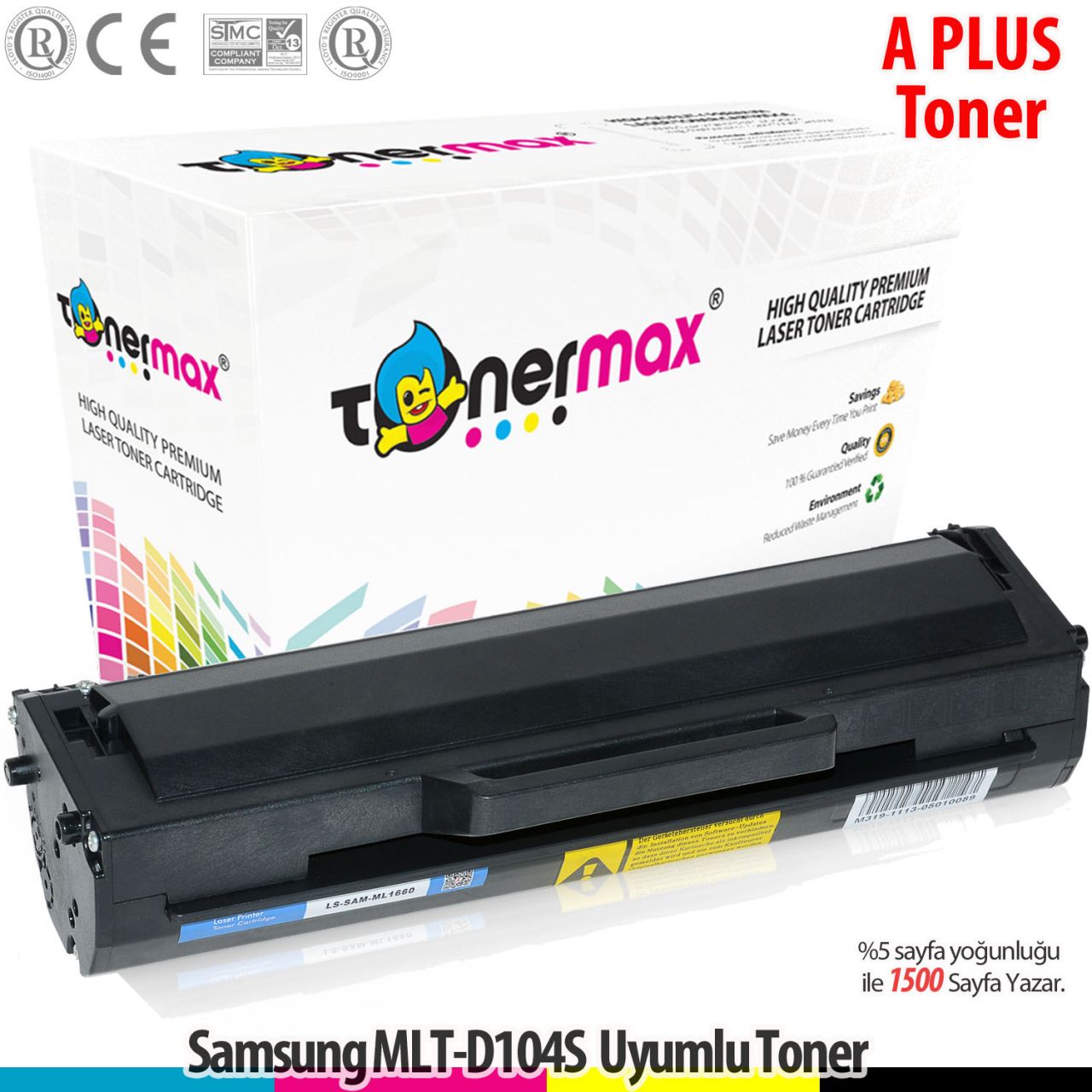 Samsung 104 / MLT-D104S / ML-1660 / ML-1665 / ML-1670 / ML-1675 A Plus Muadil Toneri