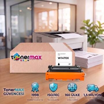Hp 147X W1470X Muadil Toner - Çipli 4'lü Paket / LaserJet Enterprise Flow MFP M634 / M635 / M636 / M610 / M611 / M612 / M634 / M635 / M636