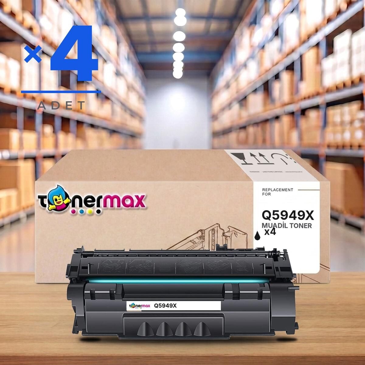 TonerMAX® Q5949X Muadil Toner — Dörtlü Paket