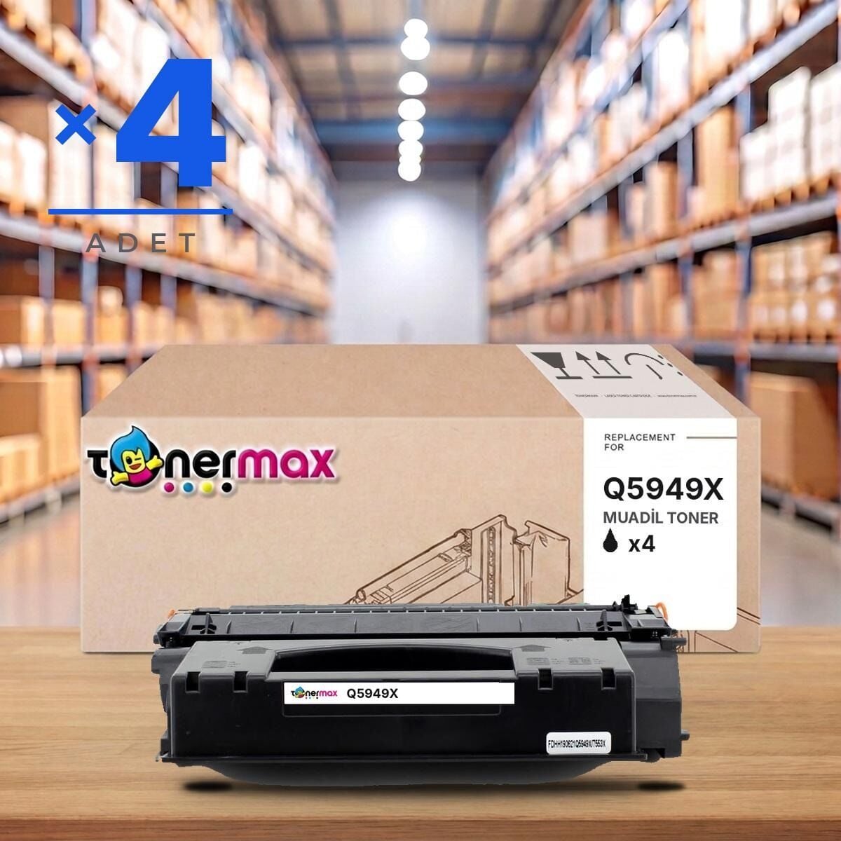 TonerMAX® Q5949X Muadil Toner — 4'lü Paket